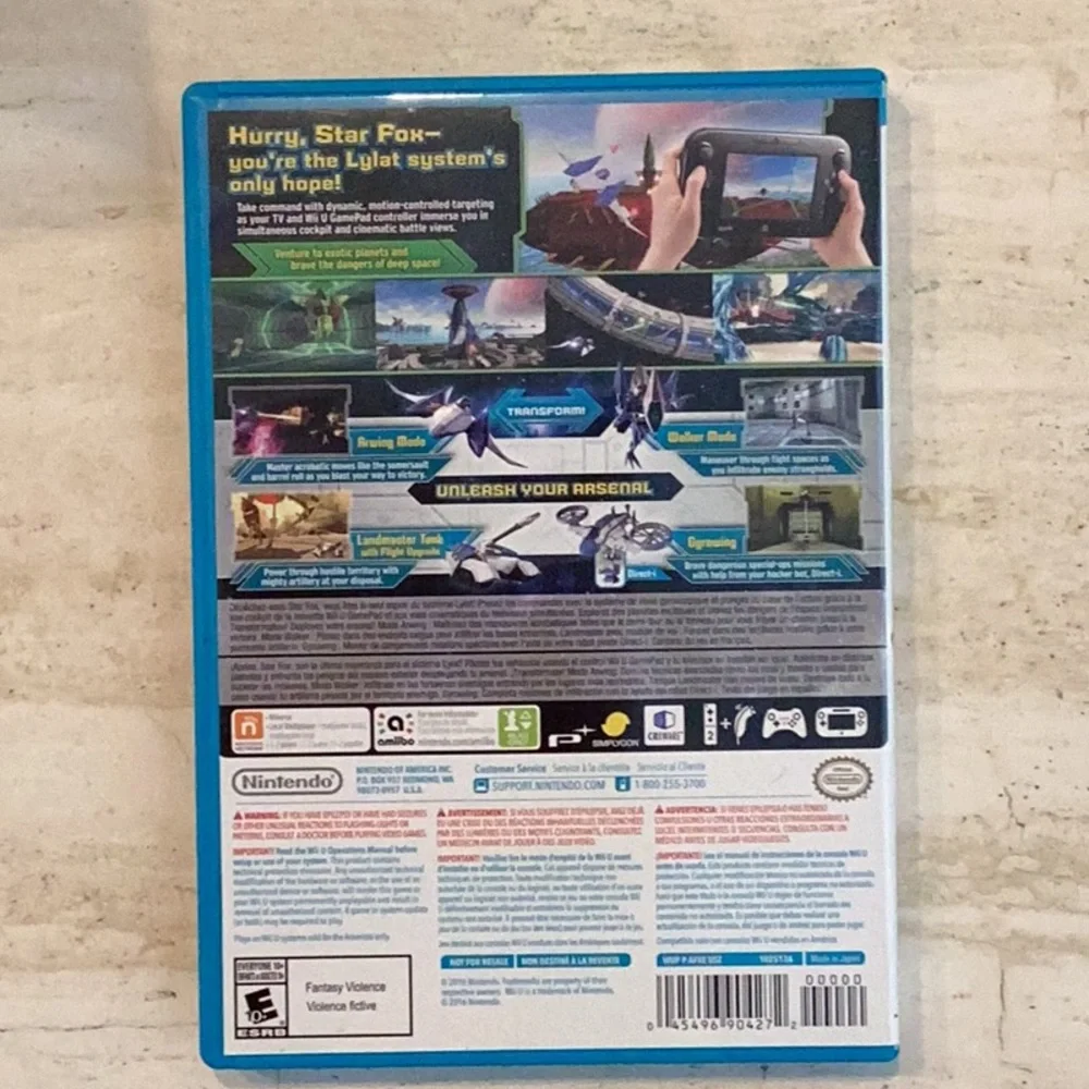 Star Fox  Zero 3 Nintendo Wii U Game CIB